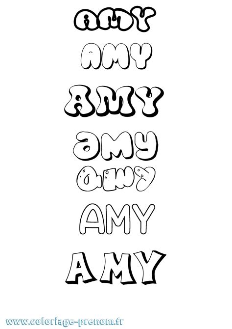 coloriage du prenom amy  imprimer ou telecharger facilement