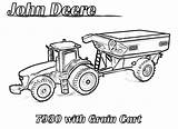John Deere Coloring Tractor Farm Sheet Print Machinery sketch template
