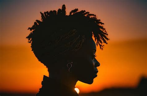 premium photo black woman silhouette