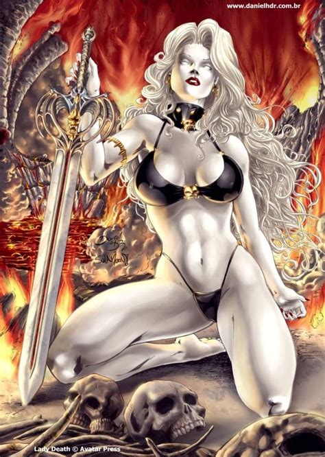 ladydeath leathelace pinup by danielhdr on deviantart