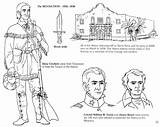Alamo Coloring Remember Defenders Men Texas Book Pages Dolls Paper sketch template