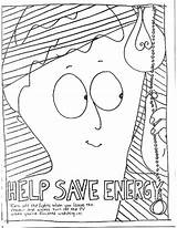 Coloring Energy Pages Save Conservation Water Kids Help Clipart Printable Template Off Saving Lights Turn Turning Comments Tv Coloringhome When sketch template