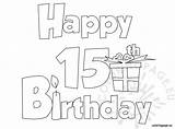 Birthday Happy Coloring Pages Color Getcolorings sketch template
