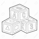 Blocks Abc Drawing Baby Outline Clipart Toy Coloring Getdrawings Background Cliparts Paintingvalley sketch template