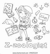 Zoologist Alphabetical Professions sketch template