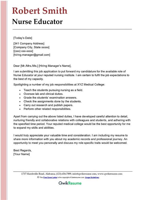 nursing instructor cover letter holybritain blog