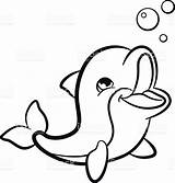 Dolphin Coloring Baby Pages Cute Dolphins Printable Color Getcolorings sketch template