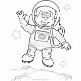 Astronaut Chibi Xcolorings sketch template
