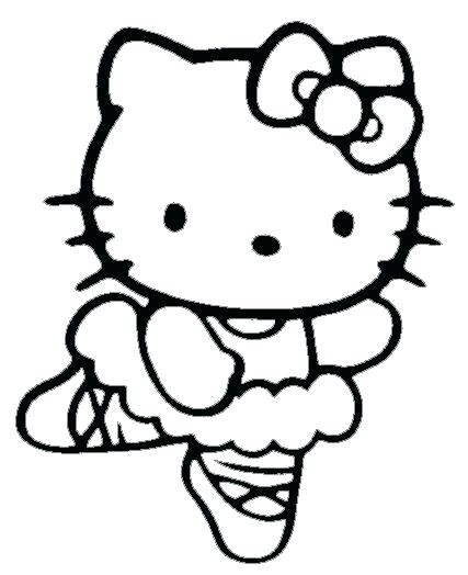 kitty ballerina pages coloring pages