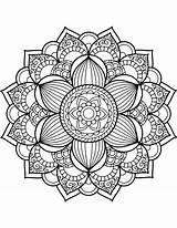 Mandala Flower Coloring Pages Categories Printable Version sketch template