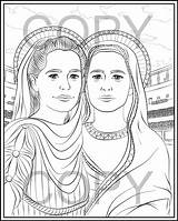 Felicity Perpetua Saints sketch template