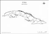 Cuba Provincias Contorno sketch template
