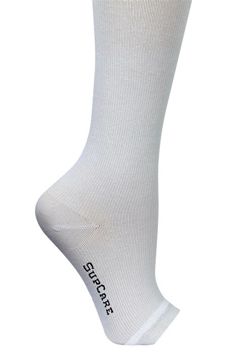 compression stockings with open toe white