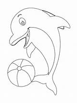 Dolfijn Bal Delfin Ball Dolphin Leukekleurplaten Kleur Ausmalbilder Dolfijnen Colouring Erwachsene Coloringpage één Leuke Andere Besteausmalbilder sketch template