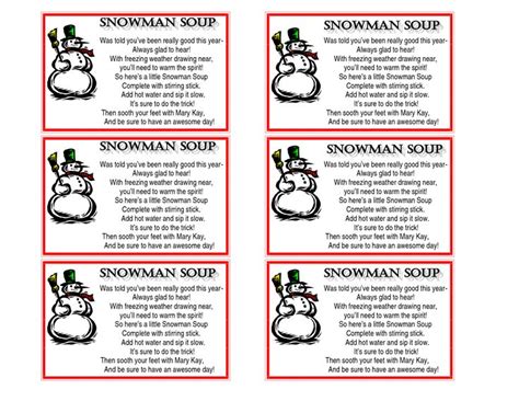 freeprintablesnowmansouppoemtags snowman soup snowman soup