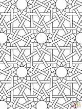 Coloring Mosaic Islamic Ornament sketch template