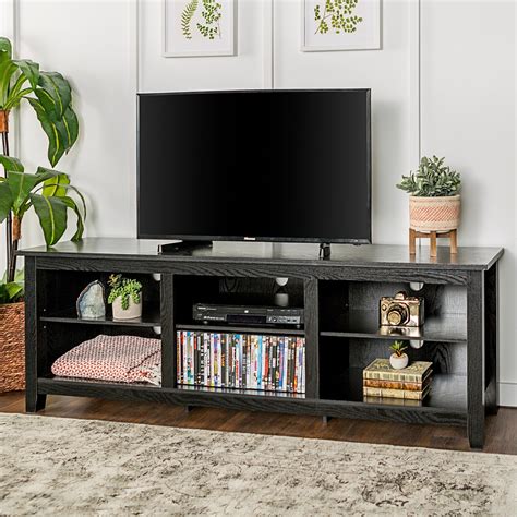 shop   essentials tv stand black  shipping  orders   overstockcom