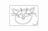 Coloring Laughing Tomcat Cat Pages Lazy sketch template