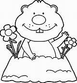 Groundhog Hog Gcssi Bestcoloringpagesforkids sketch template