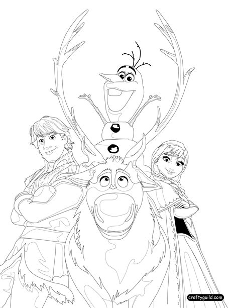 frozen coloring pages  crafty guild