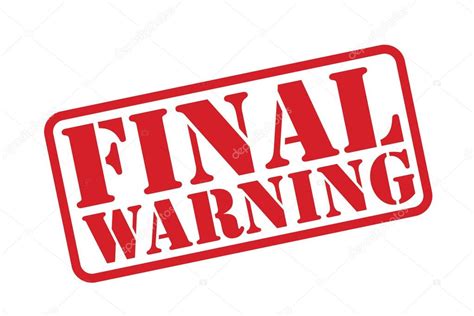 final warning rubber stamp vector   white background stock