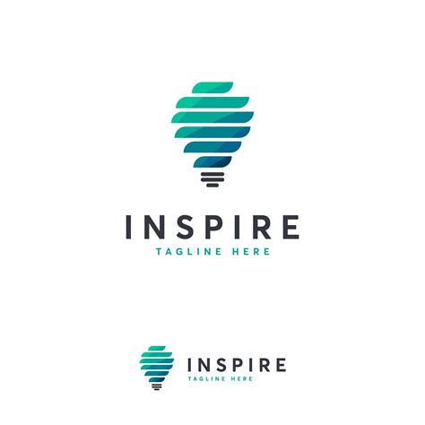 modern inspire logo template light bulb logo designs vector