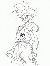 Coloring Pages Goku Ssg Super Saiyan God Dragon Ball Color sketch template