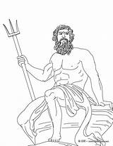 Poseidon Mythology sketch template