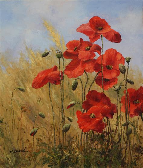 poppy  large original oil painting  canvas wall art etsy