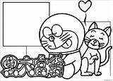Pages Doraemon Coloring Cute Site Cat sketch template