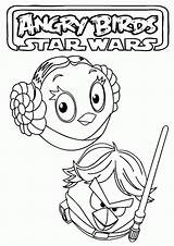 Coloring Luke Leia Skywalker Pages Angry Birds Wars Star Lego Popular Library Clipart sketch template