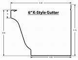 Style Gutter Rain Dimensions Inch Gutters Seamless Continuous Installation sketch template