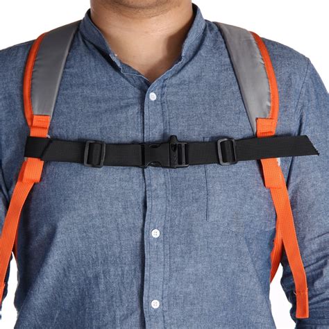 adjustable black webbing sternum strap release curved buckle lightweight backpack chest harness