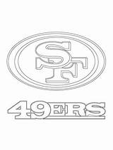 49ers Coloring Pages Sf Football Getcolorings Color sketch template
