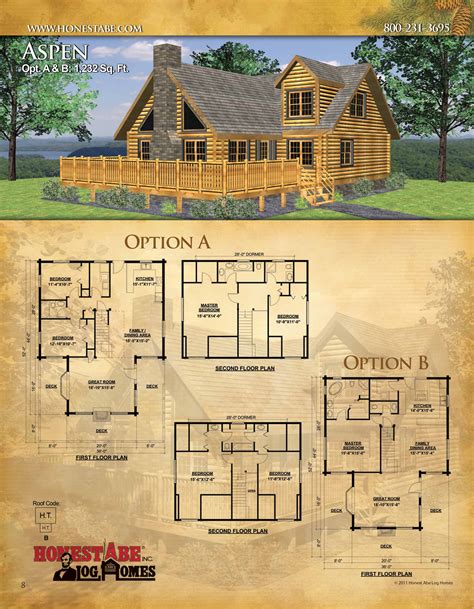 popular  log house floor plans
