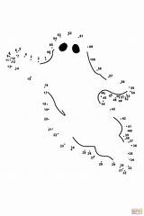 Ghost Puntini Unisci Fantasma Colorare Disegni Scaring Disegnare sketch template