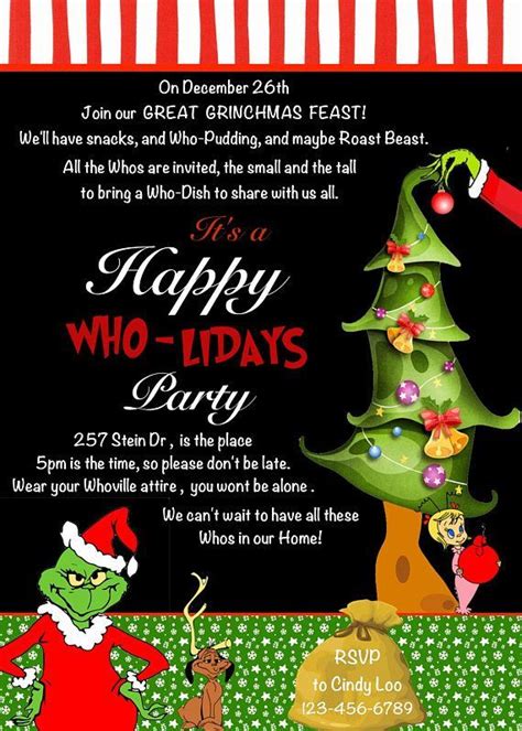 image result   printable grinch invitations grinch christmas