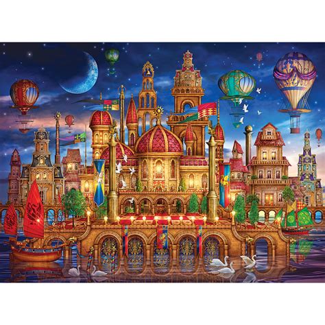 downtown  piece holographic jigsaw puzzle bits  pieces