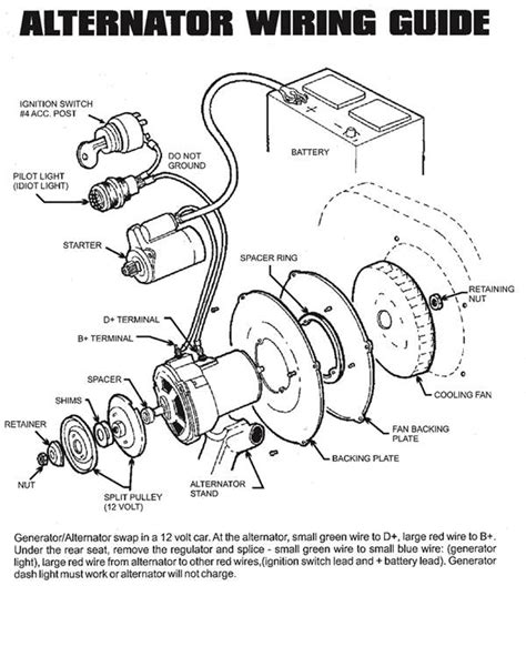 alternator kit wiring instructions  vw bug dune buggy dunebuggywarehousecom