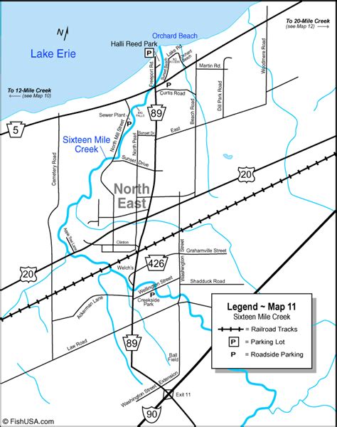map sixteen mile creek fisheriecom