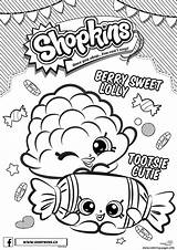 Shopkins Coloring Tootsie Berry Lolly Cutie Sweet Pages Printable sketch template