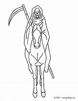 Muerte Santa La Coloring Horse Skeleton Cursed Pages Para Dibujar Imagenes Halloween Color Rides Template Riding Character Death Print Online sketch template