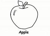 Apple Coloring Pages Kids Printable Color Print Book sketch template