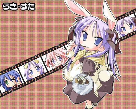 bunnygirl cosplay food hiiragi kagami hiiragi tsukasa izumi konata lucky star pocky takara