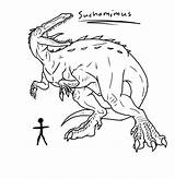 Suchomimus Giganotosaurus Lineart sketch template