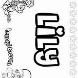 Lily Coloring Pages Name Names Lilli Girls Lilly Hellokids Girl Lilyanna Designlooter 220px 83kb sketch template
