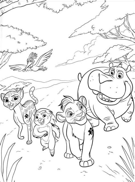 printable  lion guard coloring pages sketch coloring page