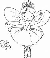 Butterfly Princess Coloring Pages Getcolorings Colouring Ballerina Fairy sketch template