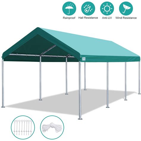 advance outdoor    heavy duty steel carport car canopy garage boat shelter party tent
