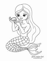 Printables Mermaids Scuttle Ariel Printcolorfun sketch template